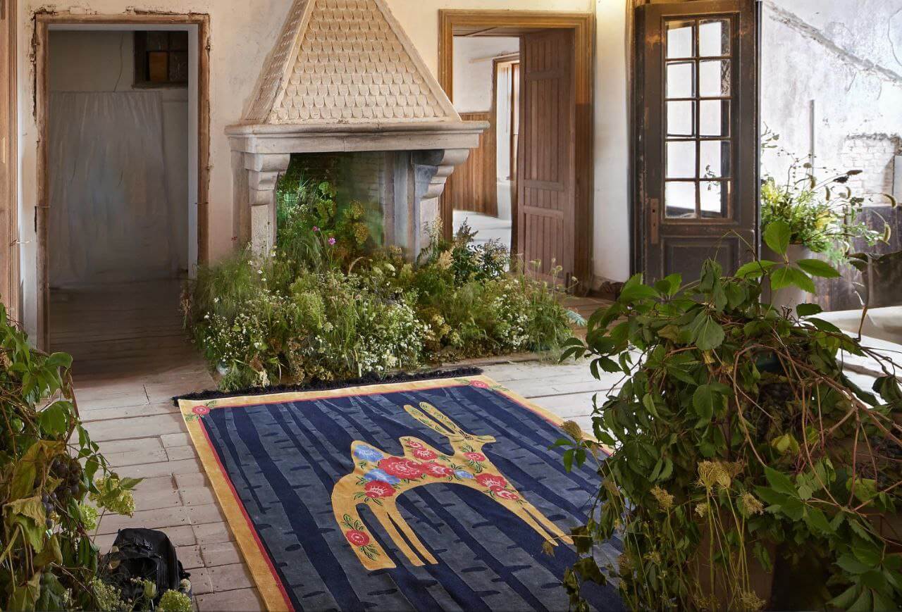 Непальский ковёр из шёлка и шерсти СКАЗКИ КОНЁК ГОРБУНОК